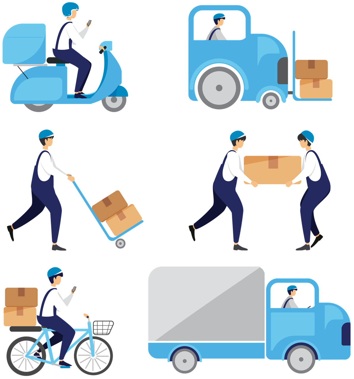 خدمات التوصيل والبريد السريع